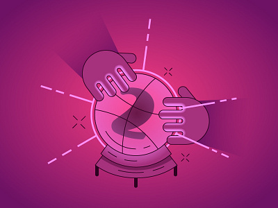 What do you see? crystal ball dribbble invite