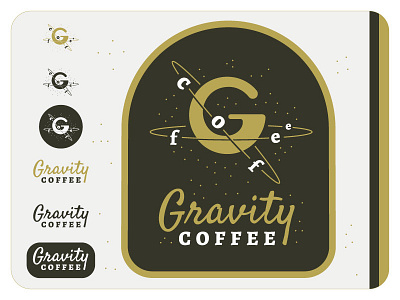 Gravity Coffee coffee concept font gravity logo planet space stars