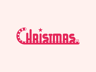 Trade Marking X-mas brand branding custom font holidays logo typography x mas