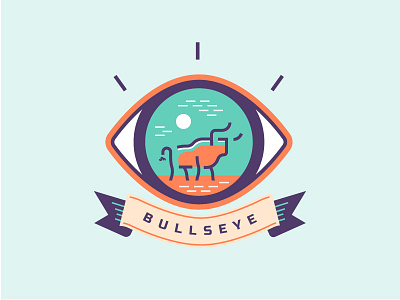 Bullseye banner bull concept eye illustration metaphor