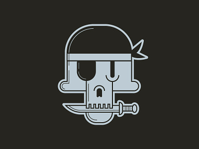 Rude Boy Pin Concept badge dagger illustration patch pirate rude skull