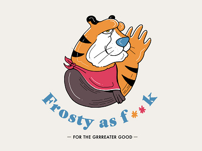 Frosty AF (3 of 4) breakfast cereal design frosty illustration tiger tony