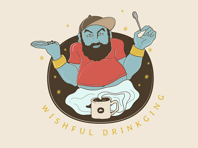 Wishful Drinking (WIP) beard coffee drink genie hat spoon wish