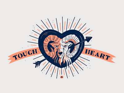 Tough Heart arrow design heart horn horns illustration ram tough