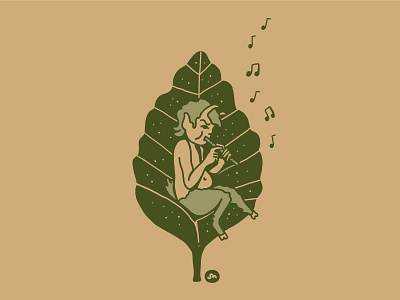 Satyr doodle drawing greek illustration leaf music mythology satyr