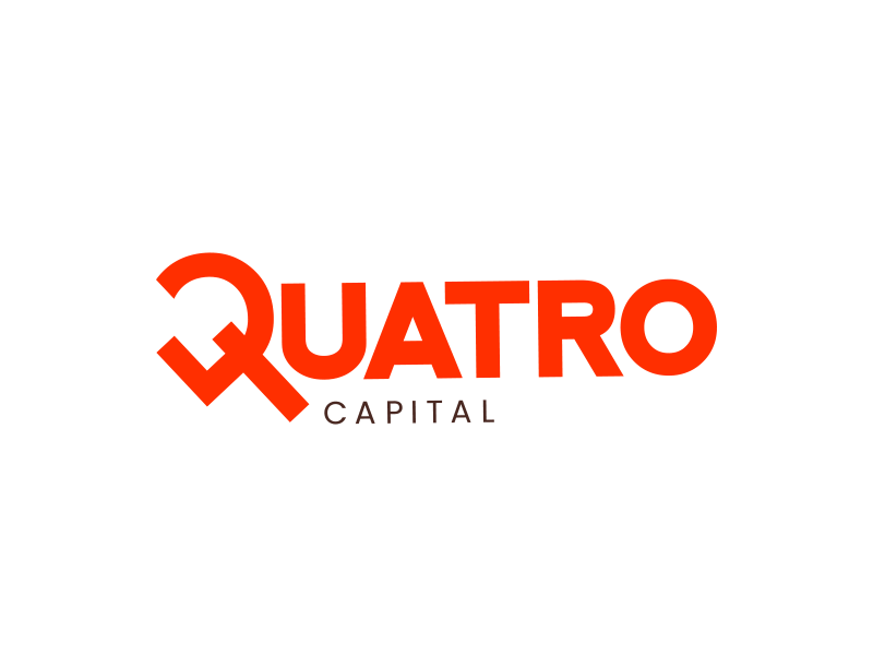 Quatro 4 accounting clean combo design four graphic design logo quatro simple typography