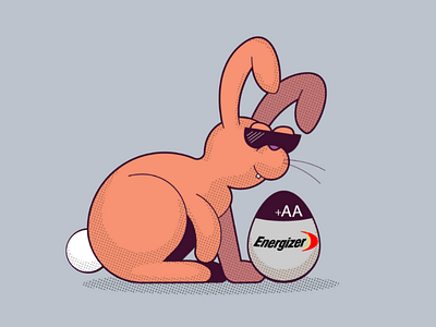 Long weekend!!! bunny cartoon comic easter energizer illustration