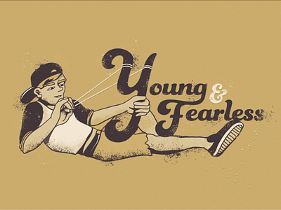 Young & Fearless design illustration slingshot typography youth