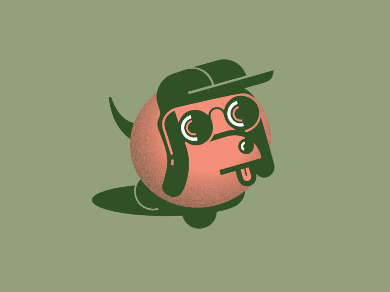 Too Cool for Drool graphic design artwork olive sunglasses cool dog illustration