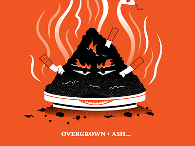 Overgrown Ashtray ash ashtray butts cigarette illustration inktober inktober2019 snakes