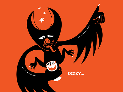Dizzy... bat dizzy dont drink and drive illustration inktober prompt 24