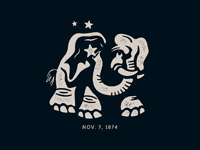 Today in History... design elephant grit illustration logo politics texture