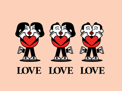 Love Love Love design illustration logo love lovers valentine valentines day