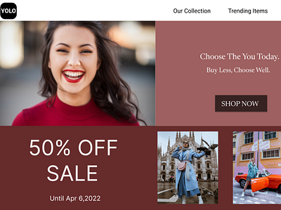 YOLO Online Shopping Website design figma ui uiux website