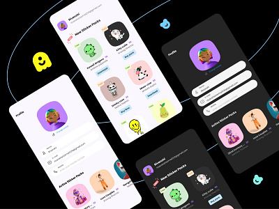 Sticker Download Application app branding design logo typography ui ux