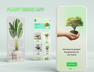 Plant App Design app app design application design graphic design plant plant app plants ui ux