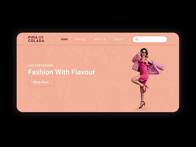 Fashion web landing page branding graphic design landing page logo website