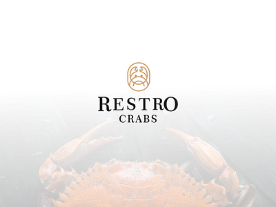 restro crabs logo app branding design icon illustration logo typography ui ux vector