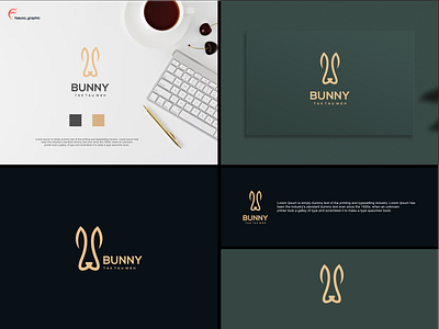 Bunny logo branding design graphic design icon illustration logo typography vector