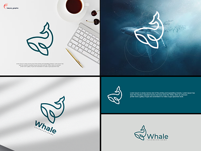 Whale logo line