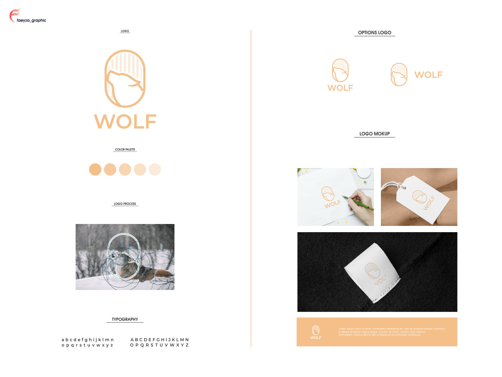 Wolf logo by faeyza graphic on Dribbble