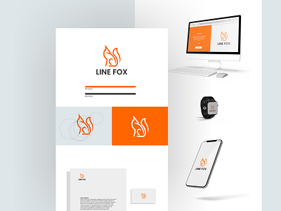 Line Fox Logo branding design graphic design icon illustration logo typography vector