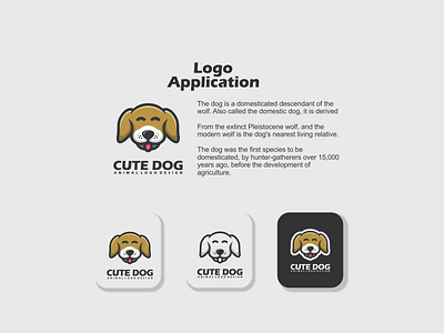 Cute Dog Logo branding design graphic design icon illustration logo typography vector