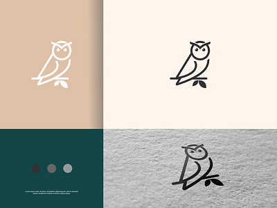 Owl Line Logo animal animal logo branding design graphic design icon illustration logo typography vector