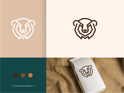 Bear Line Logo branding design graphic design icon illustration logo typography vector