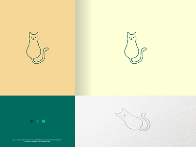 Cat Line Logo branding design graphic design icon illustration logo typography ui ux vector