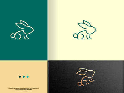 Rabbit Line Logo branding design graphic design icon illustration logo typography ui ux vector