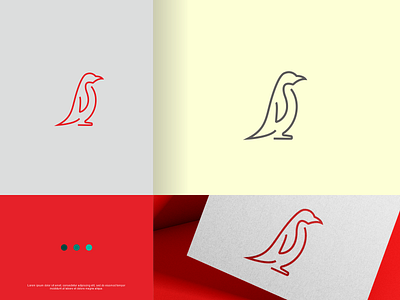 Pinguin Line Logo branding design graphic design icon illustration logo typography ui ux vector