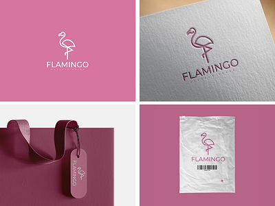 Flamingo Logo Line branding design graphic design icon illustration logo typography vector