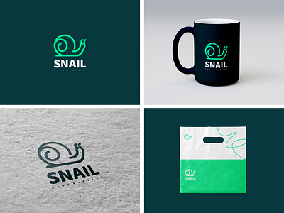 Snail Line Logo branding design graphic design icon illustration logo typography vector