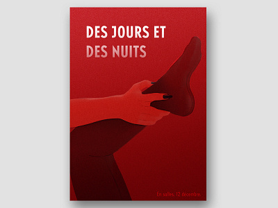 Des Jours et Des Nuits poster advertising art design digital drawing france legs outdoor poster print