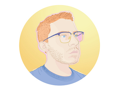Self Portrait character color digital illustration face illustration illustrator male man portrait profilepic selfie vector
