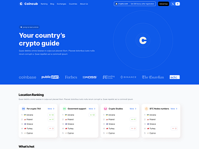 Coincub - Crypto Website Development by Creatif Agency