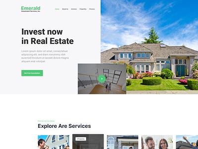 Emerald Investment Services branding design graphic design websitedesign