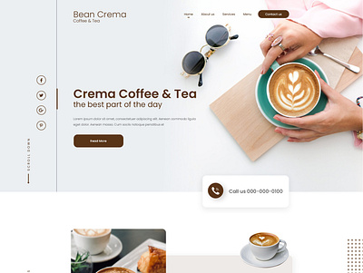 Crema Coffe & Tea branding design graphic design websitedesign