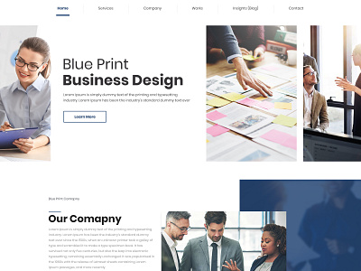 Blue Print Business Design branding design graphic design ui websitedesign