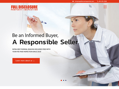 Full-Disclosure Property-Inspection branding design graphic design ui ux websitedesign