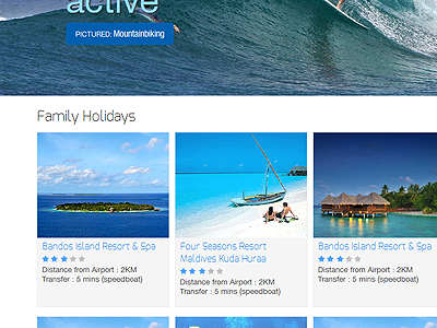 Travel website - listing holiday maldives travel website