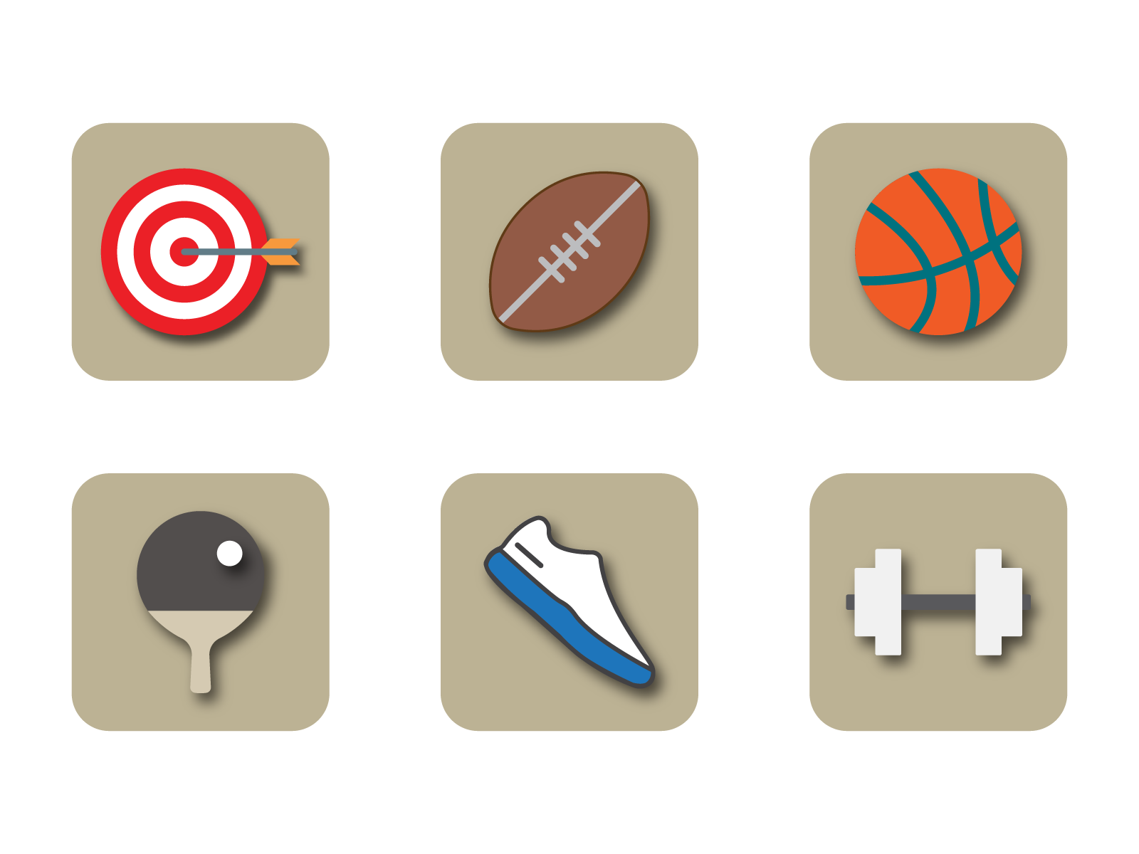 Sports Icon Set by Saman Afzal on Dribbble