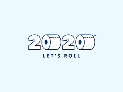 Let's Roll 2020 coronavirus covid19 crisis illustration toilet paper