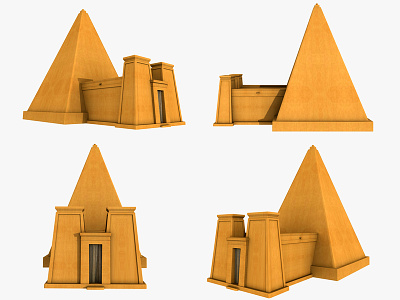 Nubian Pyramids 3d Model