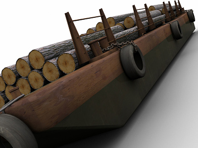 Barge Trunks Cargo 3d Model 3d 3d art 3dsmax art barge boat cargo concept concept design flat model river sea shalow shipping towing trunk trunks tugboat water