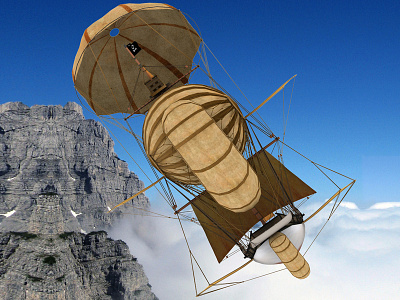 Flying Ship 3d 3d art 3dsmax airballoon art boat cloud clouds concept concept design fantase fantasy fantasy art fly flying sail sailboat ship sky sky sea