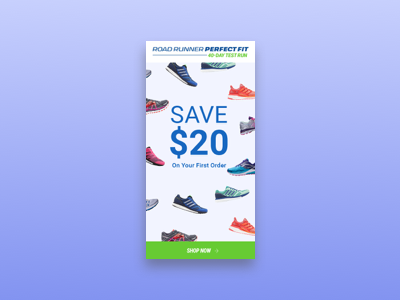 May Sale Road Runner Sports banner ads ecommerce web design