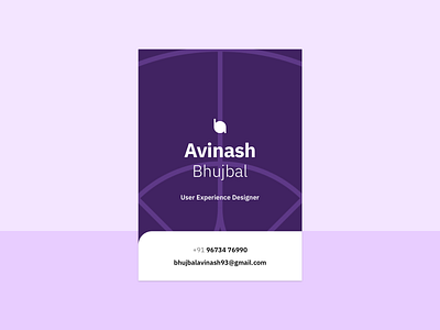 Visiting Card backdrop card design minimal pattern user experience designer visitingcard