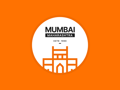 Mumbai City Sticker city estd 1960 estd 1960 gateway of india illustration logo maharashtra minimal design mumbai sticker